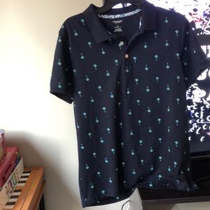 Van Heusen Floral Navy Blue Polo